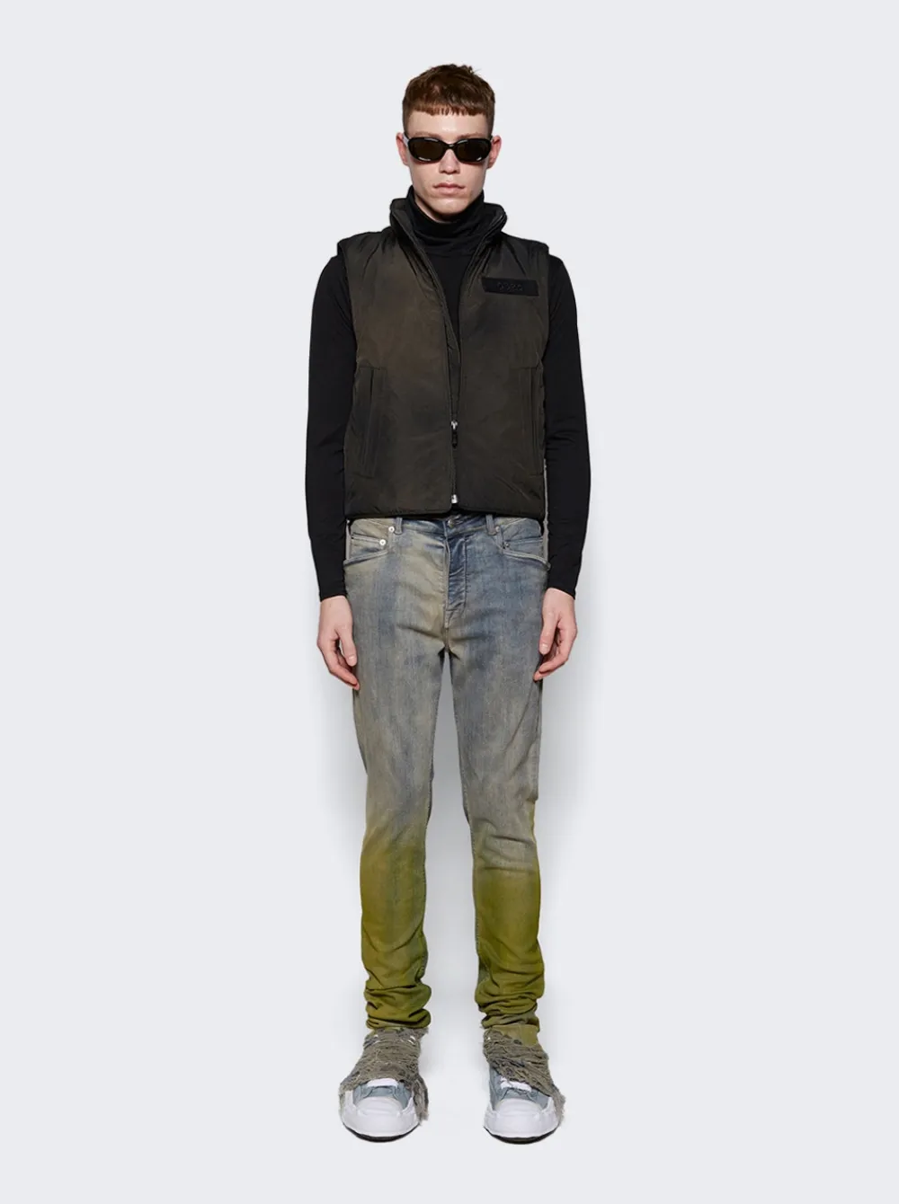 Maison MIHARA YASUHIRO Hank Nylon Puffer Low-Top Sneakers Blue