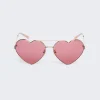 Gucci Heart Shaped Sunglasses Gold