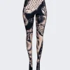 Jean Paul Gaultier Heraldique Legging Nude And Navy