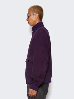BALLY High Neck Bomber Jacket Orchid Purple
