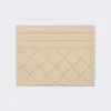 Bottega Veneta Intrecciato Card Case Porridge And Gold
