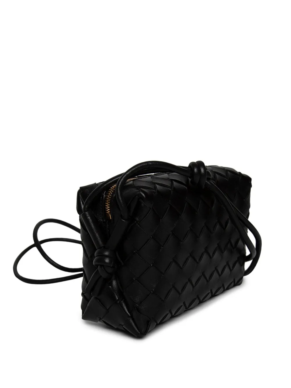 Bottega Veneta Intrecciato Mini Bag Black And Gold