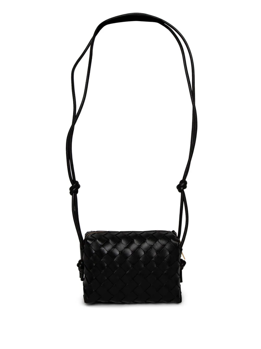 Bottega Veneta Intrecciato Mini Bag Black And Gold