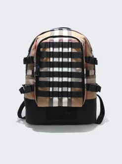 BURBERRY Jack Backpack Birch Brown Check