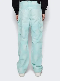 Amiri Jacquard Carpenter Jean Aqua