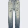 Givenchy Jeans In Rip And Repair Denim Light Blue