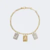 MYSTERYJOY 3 Joy Charms Bracelet 18K White And Yellow Gold