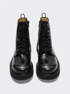 Kenzo smile Lace-Up Boots Black
