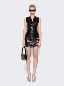 Versace Knotted Mini Skirt Black