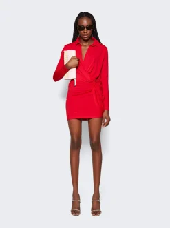 Jacquemus La Robe Bahia Jersey Dress Red