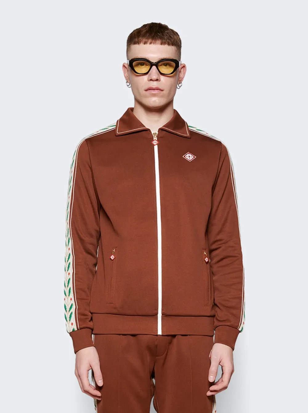 CASABLANCA Laurel Track Jacket Brown