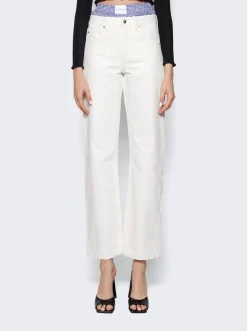 Alexander Wang Layered Boxer Skater Jeans Moonshine