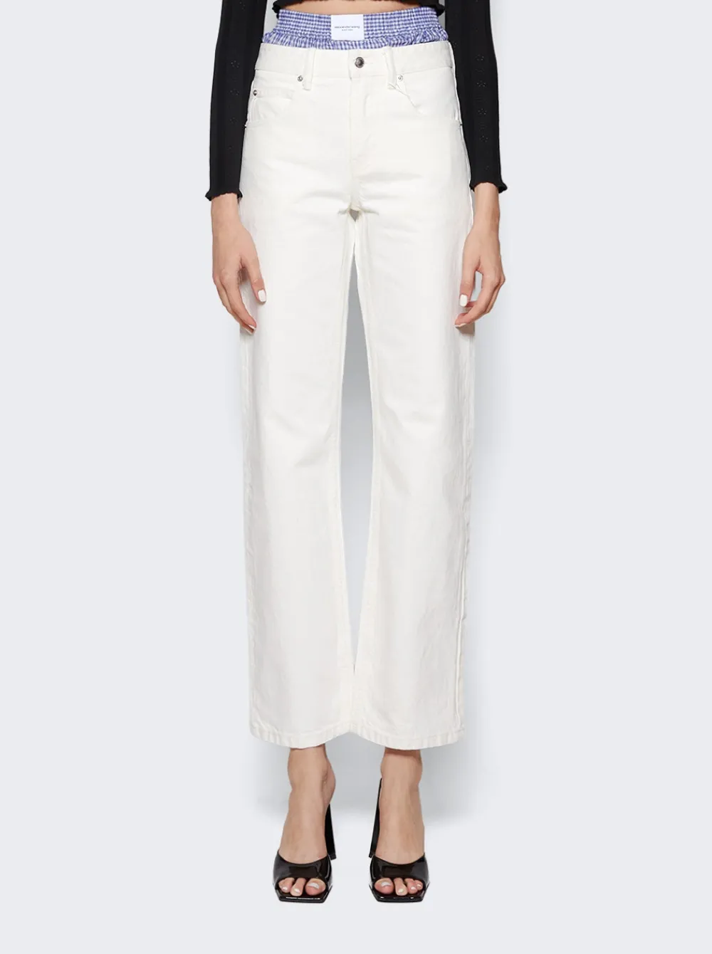 Alexander Wang Layered Boxer Skater Jeans Moonshine