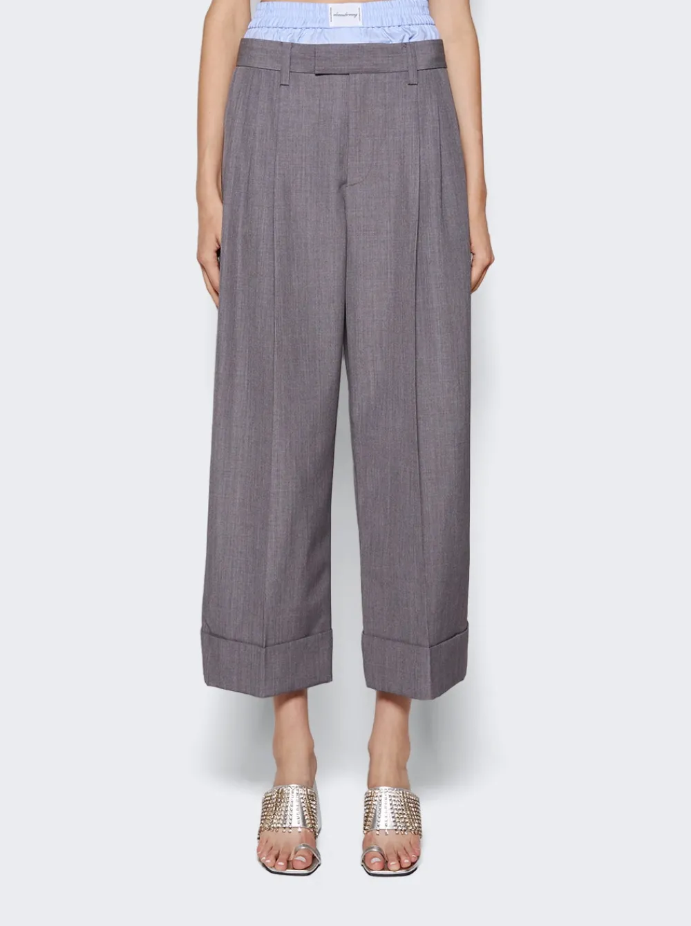 Alexander Wang Layered Tailored Trousers Grey