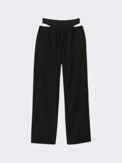 Alexander Wang Layered Track Denim Pant Washed Black