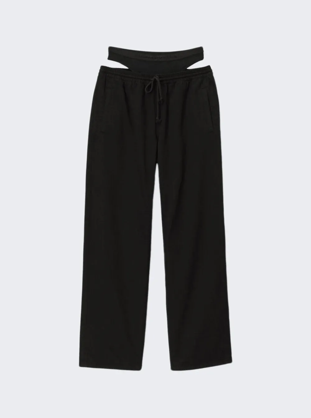 Alexander Wang Layered Track Denim Pant Washed Black