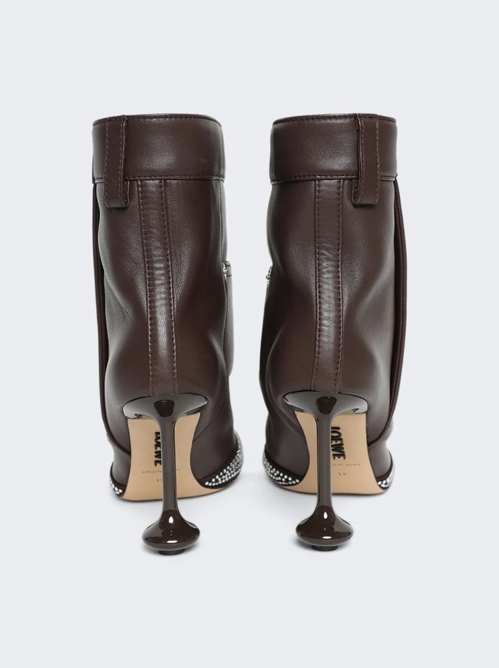 Loewe Leather And Crystal Toy Boot Shitake