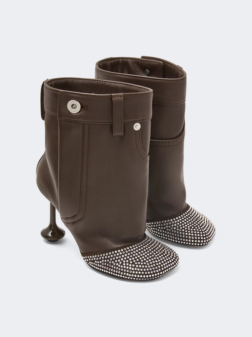 Loewe Leather And Crystal Toy Boot Shitake