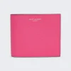 Saint Laurent Leather Billfold Wallet Fuchsia Couture