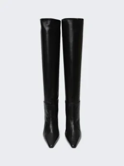 The Attico Leather Vitto Boot 85Mm Black