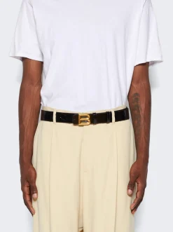 BALLY Logo Buckle Belt Black