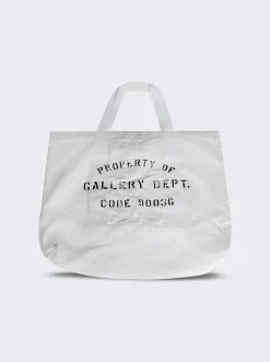 Gallery Dept Logo Print Canvas Tote Bag White