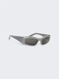 Balenciaga Logo Print Sunglasses Grey