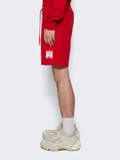 Amiri Ma Logo Shorts Red
