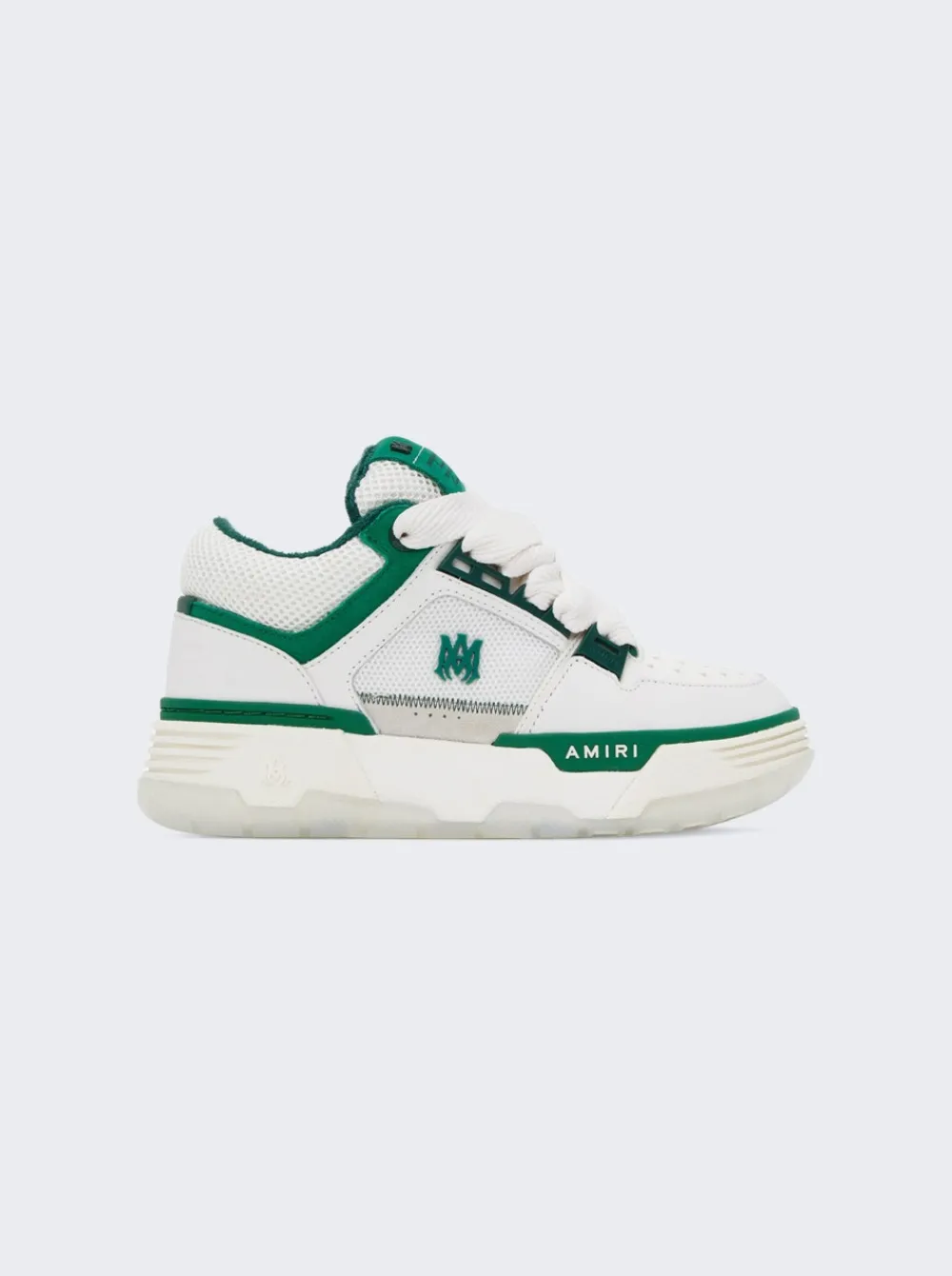 Amiri Ma-1 Sneakers White And Green Nubuck