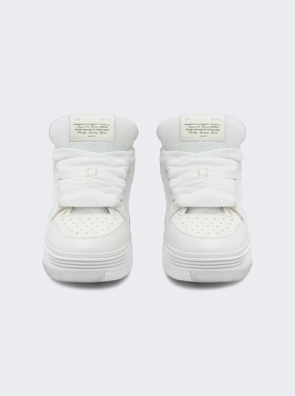 Amiri Ma-1 Sneakers White And Grey Nubuck