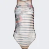 Jean Paul Gaultier Mariniere Tattoo Bodysuit Nude And Blue