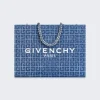 Givenchy Medium G-Tote Shopping Bag In 4G Denim With Chain Medium Blue