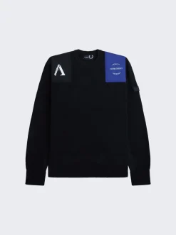 Fred Perry x Raf Simons Military Sweater Black