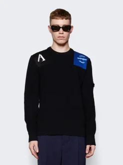 Fred Perry x Raf Simons Military Sweater Black