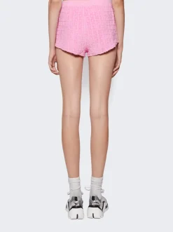 Givenchy Mini Shorts In 4G Cotton Toweling Jacquard Pink