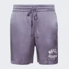 NAHMIAS Miracle Academy Silk Shorts Purple Fog