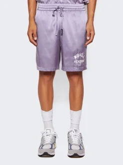 NAHMIAS Miracle Academy Silk Shorts Purple Fog