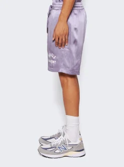 NAHMIAS Miracle Academy Silk Shorts Purple Fog