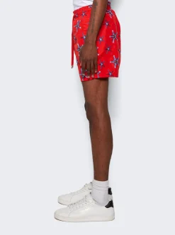 Vilebrequin Mistral Swim Shorts Coquelicot Red