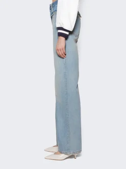 Givenchy Mixed Denim Oversized Jeans Pale Blue