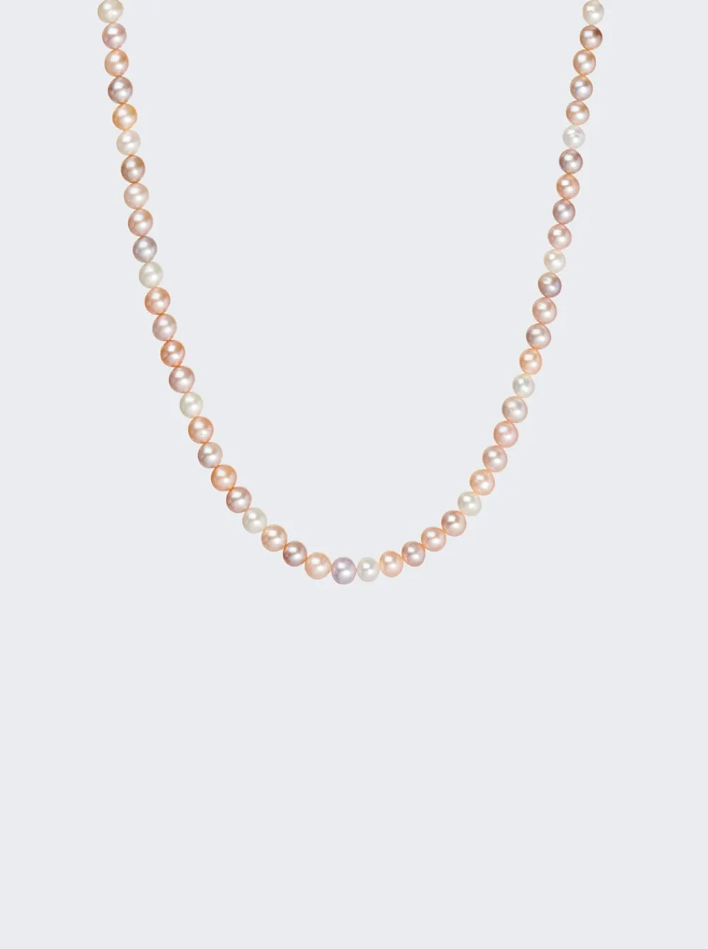 Hatton Labs Mixed Pearl Chain Necklace Sterling Silver