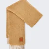 Loewe Mohair And Wool Scarf Camel