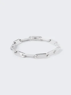 Maor Monolinka Mixed Links Bracelet In Silver