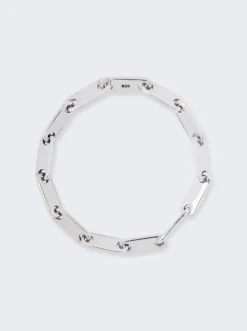 Maor Monolinka Mixed Links Bracelet In Silver
