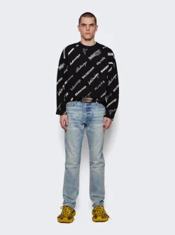 Balenciaga Moto Logo Belt Black