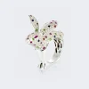 Mio Harutaka Multicolor Sapphire Bunny Ring 18K White Gold