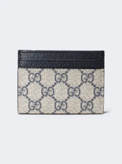 Gucci Ophidia Card Case Beige And Blue