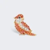 Mio Harutaka Orange Sapphire Little Bird Single Right Earring 18K Rose Gold And White Gold