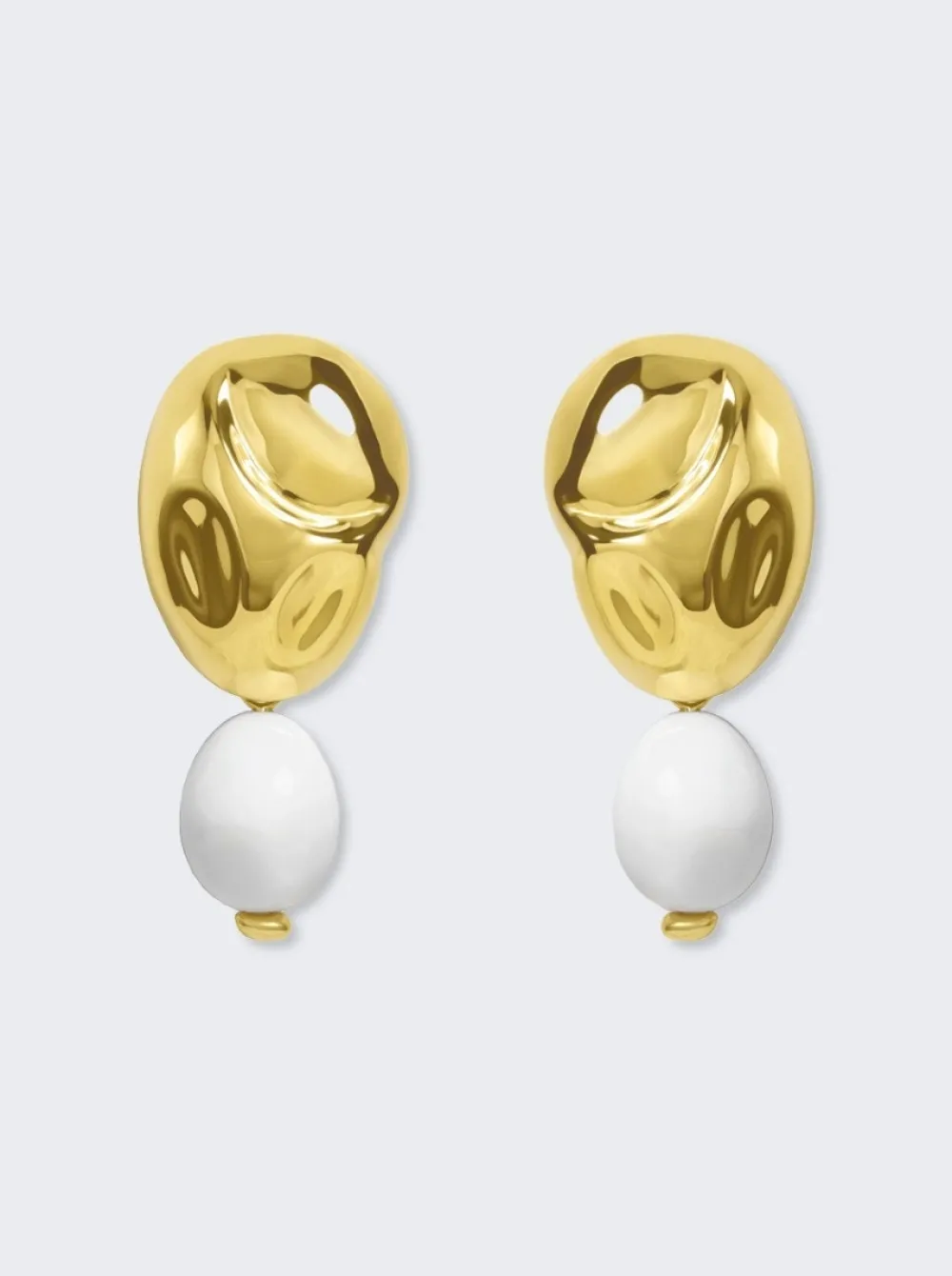 Monica Sordo Oriente Earrings White