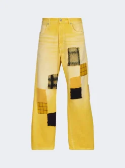 Marni Overdyed Bull Denim Jeans Maize Yellow